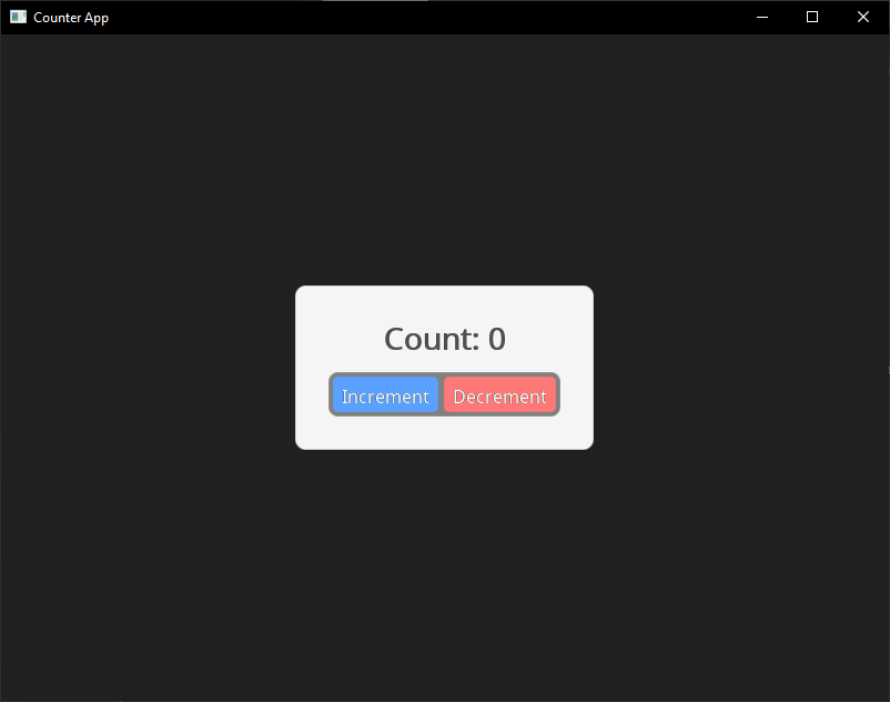 SableUI counter app example